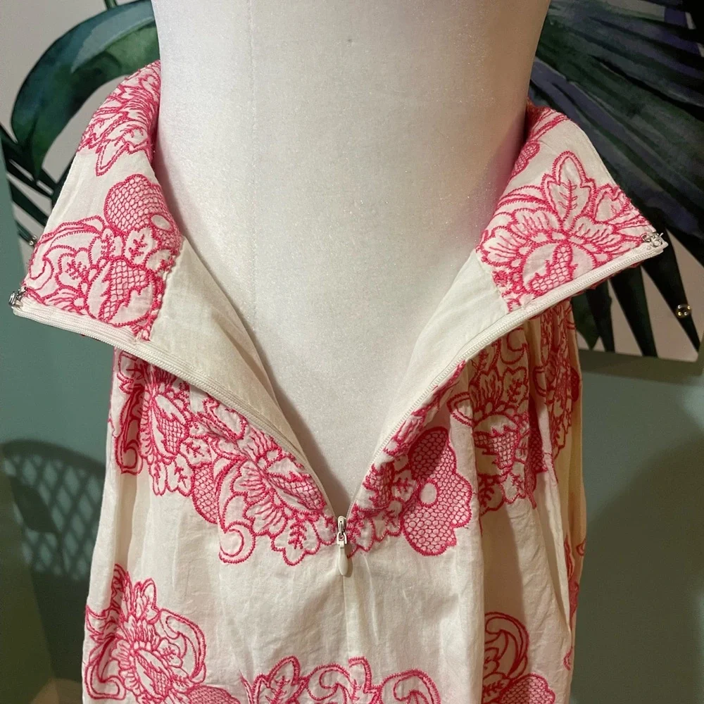 💕💕Flying Tomato Anthropologie Pink and Cream A-Line Skirt💕💕 - Picture 6 of 7